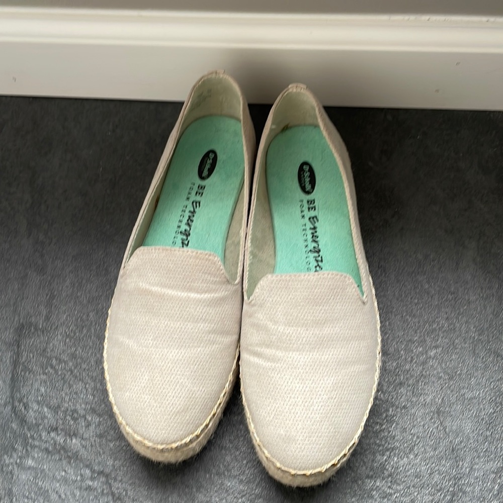 Grey Espadrille Slide on Shoes